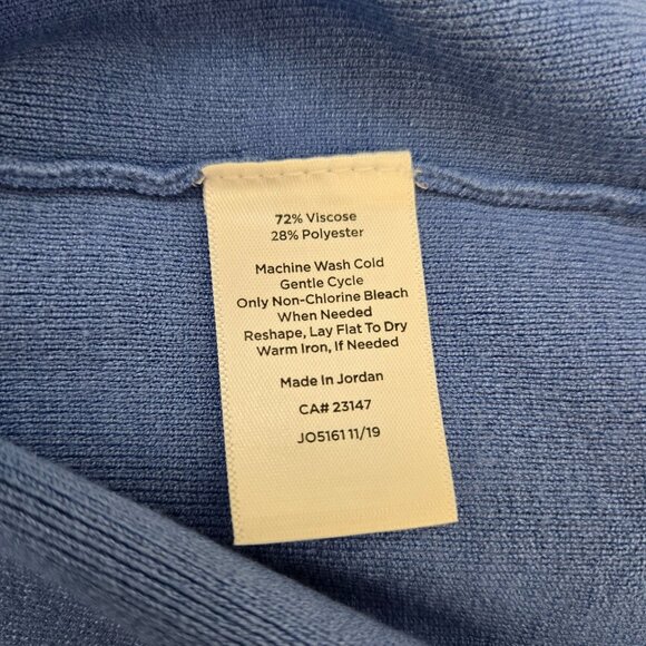 Talbots Scalloped Neckline Puff Sleeve Short Sleeve Sweater Size Medium - Picture 5 of 5